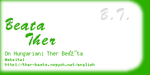 beata ther business card